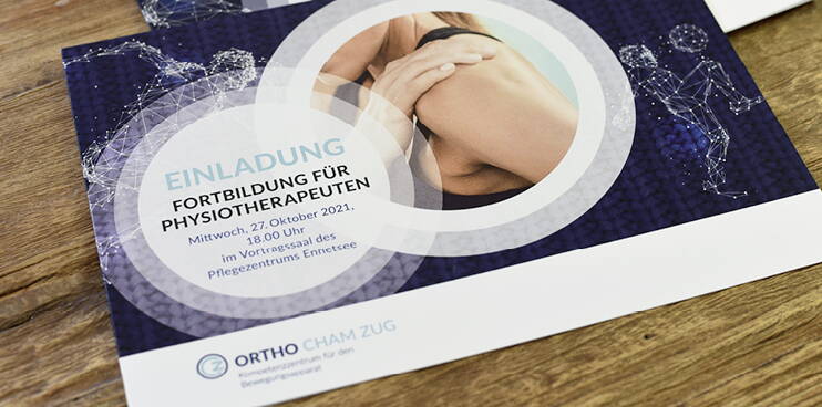 Einladung Physio-Fortbildung für Ortho Cham Zug – by meinpraxisauftritt.ch