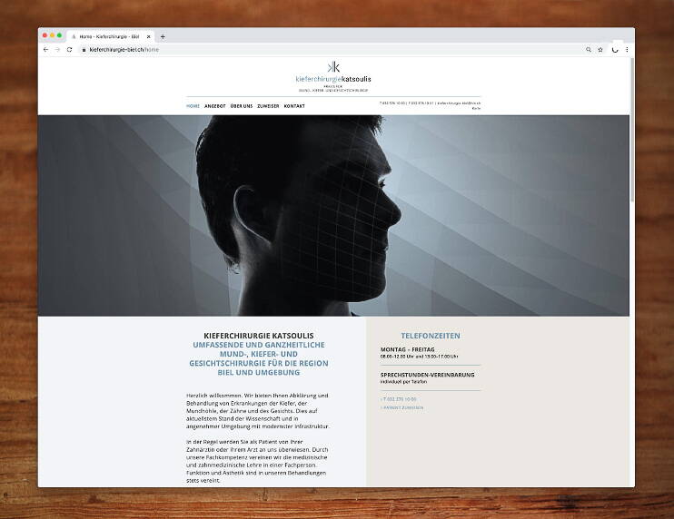Kieferchirurgie Katsoulis, Responsive Website - created by meinpraxisauftritt.ch