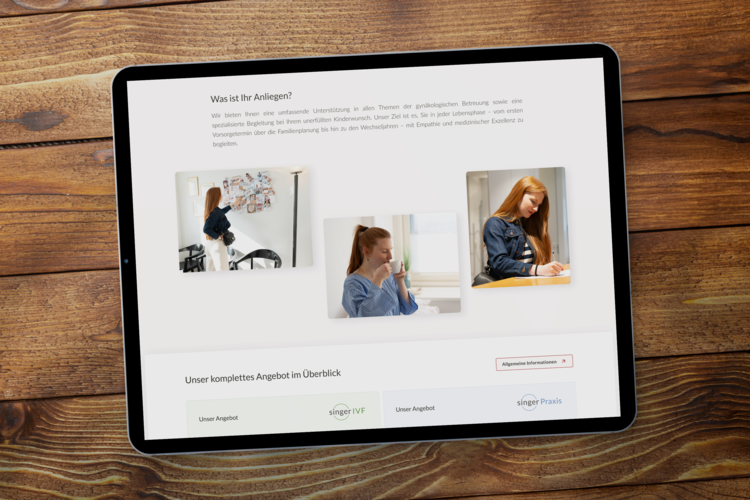 Praxisauftritt mit Responsive Website für Rückenschmerz-Zentrum – designed by meinpraxisauftritt.ch