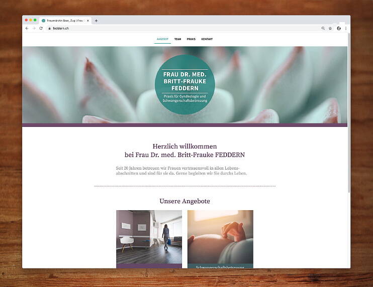Praxis Feddern, Responsive Website – created by meinpraxisauftritt.ch