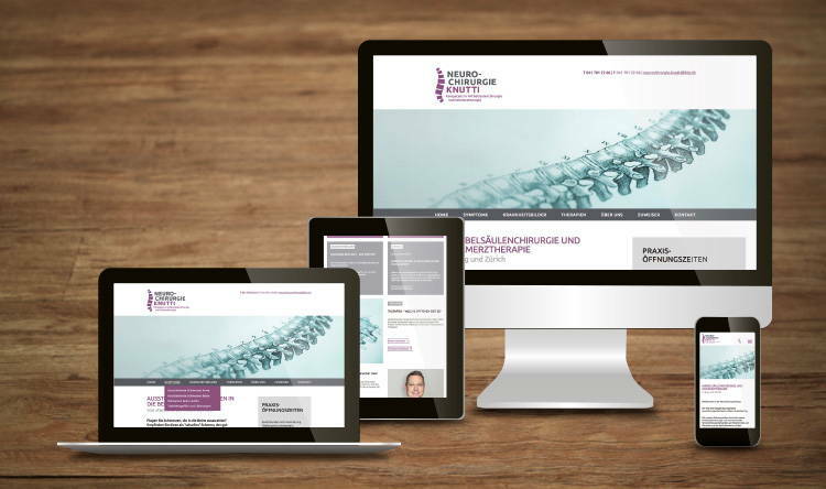 Neurochirurgie Knutti, Responsive Website - designed by meinpraxisauftritt.ch