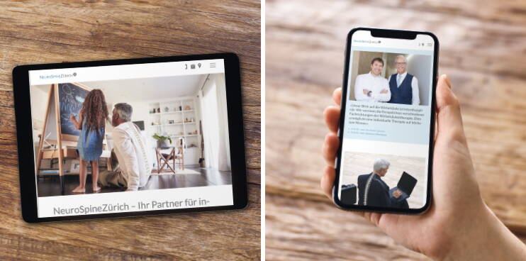 Responsive Website für NeuroSpineZürich – created by meinpraxisauftritt.ch