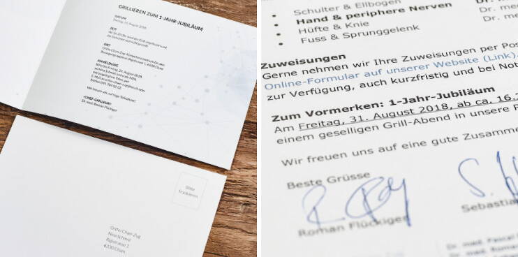 Zuweiserkommunikation für Ortho Cham Zug – by meinpraxisauftritt.ch