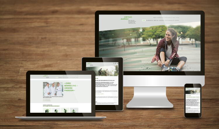 Ortho Aarau, Responsive Website  – created by meinpraxisauftritt.ch