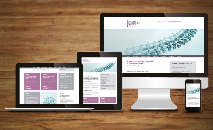 Neurochirurgie Knutti, Responsive Webdesign, created by meinpraxisauftritt.ch