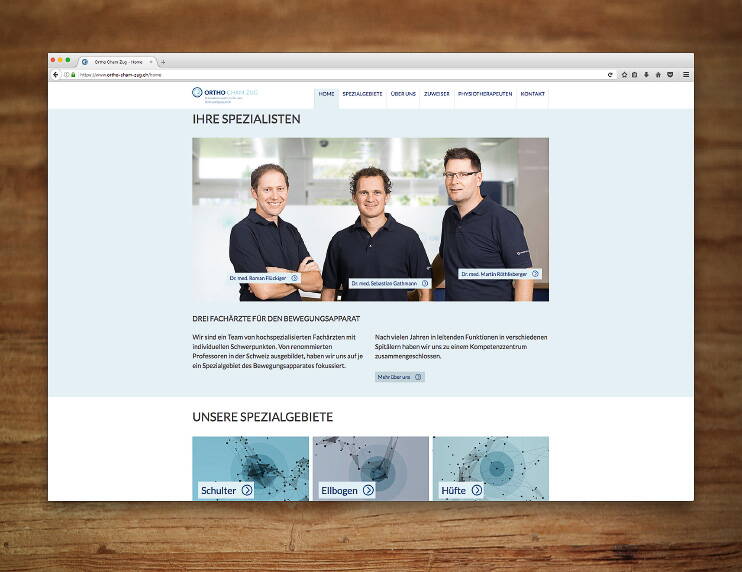 Ortho Cham Zug, Responsive Website - created by meinpraxisauftritt.ch