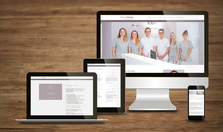 Buhof Praxis, Website mit Online-Medikamentenbestellung – created by meinpraxisauftritt.ch