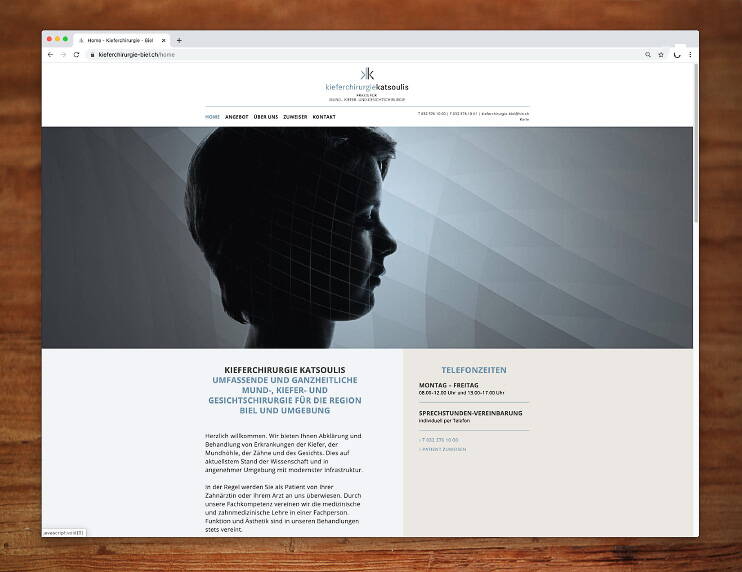 Kieferchirurgie Katsoulis, Responsive Website - created by meinpraxisauftritt.ch