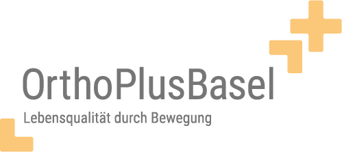 Logo von OrthoPlus Basel – designed by meinpraxisauftritt.ch