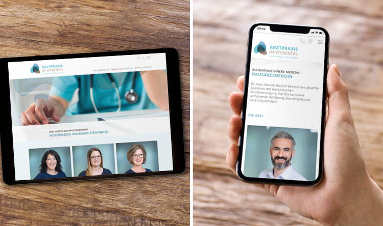 Arztpraxis Wynental, Responsive Website - designed by meinpraxisauftritt.ch