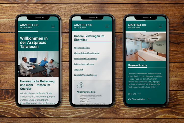 Praxisauftritt mit Responsive Website für Rückenschmerz-Zentrum – designed by meinpraxisauftritt.ch