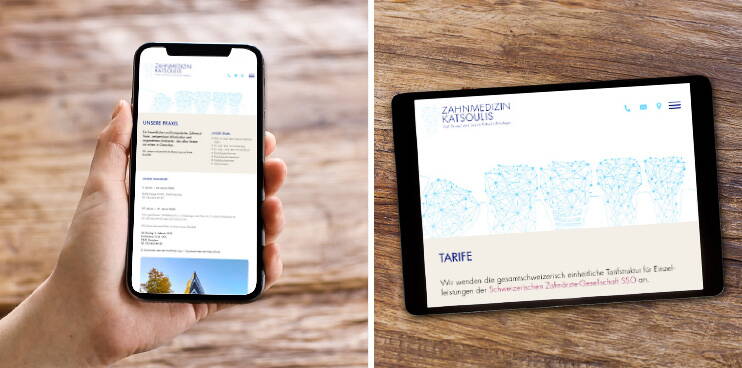 Zahnmedizin Katsoulis, Responsive Website - created by meinpraxisauftritt.ch