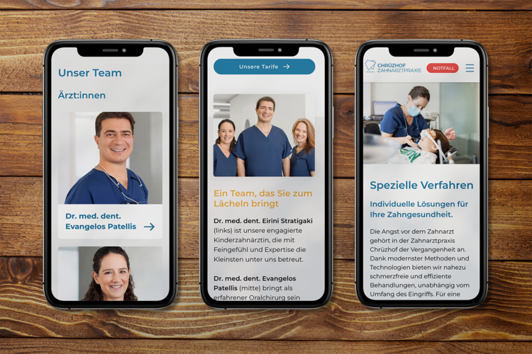 Praxisauftritt mit Responsive Website für Rückenschmerz-Zentrum – designed by meinpraxisauftritt.ch