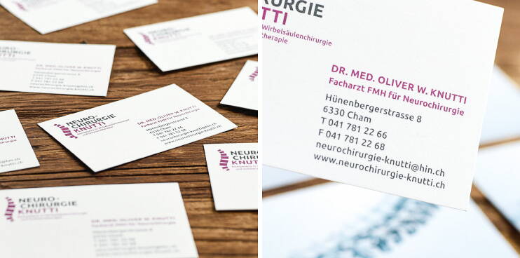 Briefschaften der Neurochirurgie Knutti – created by meinpraxisauftritt.ch