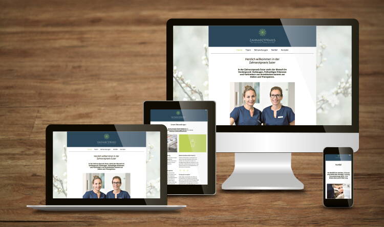 Zahnarzt Isabelle Suter, Responsive Website - created by meinpraxisauftritt.ch